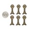 Antiqued Brass Egyptian Goddess Charms or Pendants - Set of Six - AB-C27